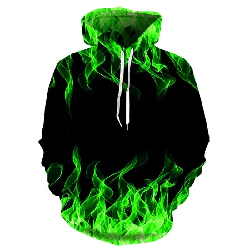 Men's Multicolored Flames Hoodie