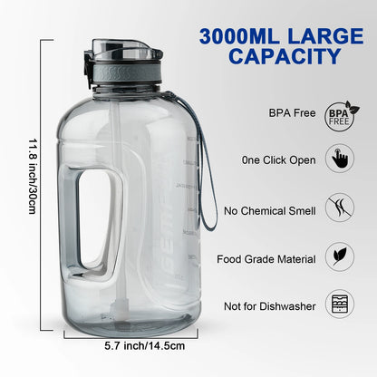 3 Liter Large Water Bottle
