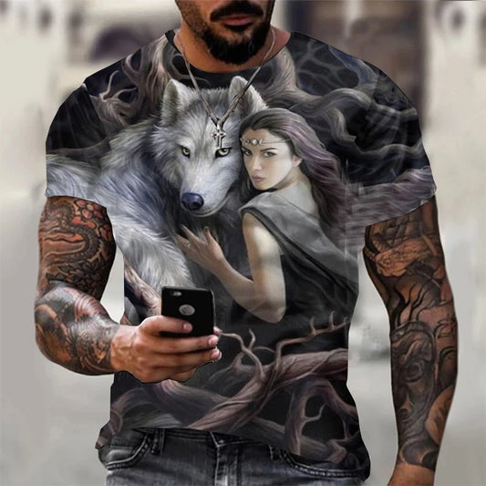 3D Print Wolf T-shirt