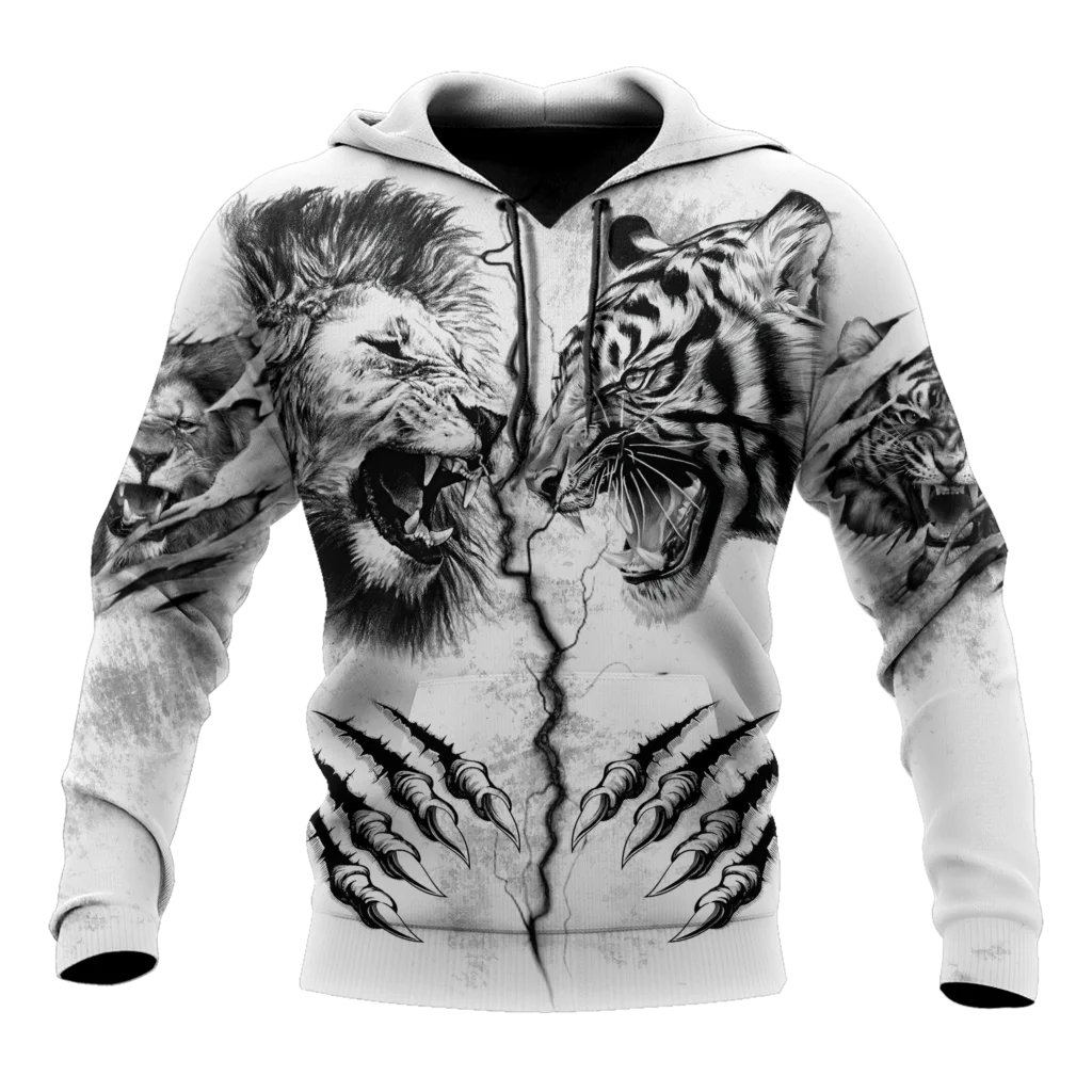 Men's Animal Pattern 3D Printed Hoodie